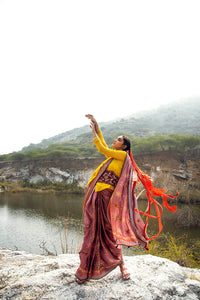 Morbagh Rose Pink Saree With Blouse