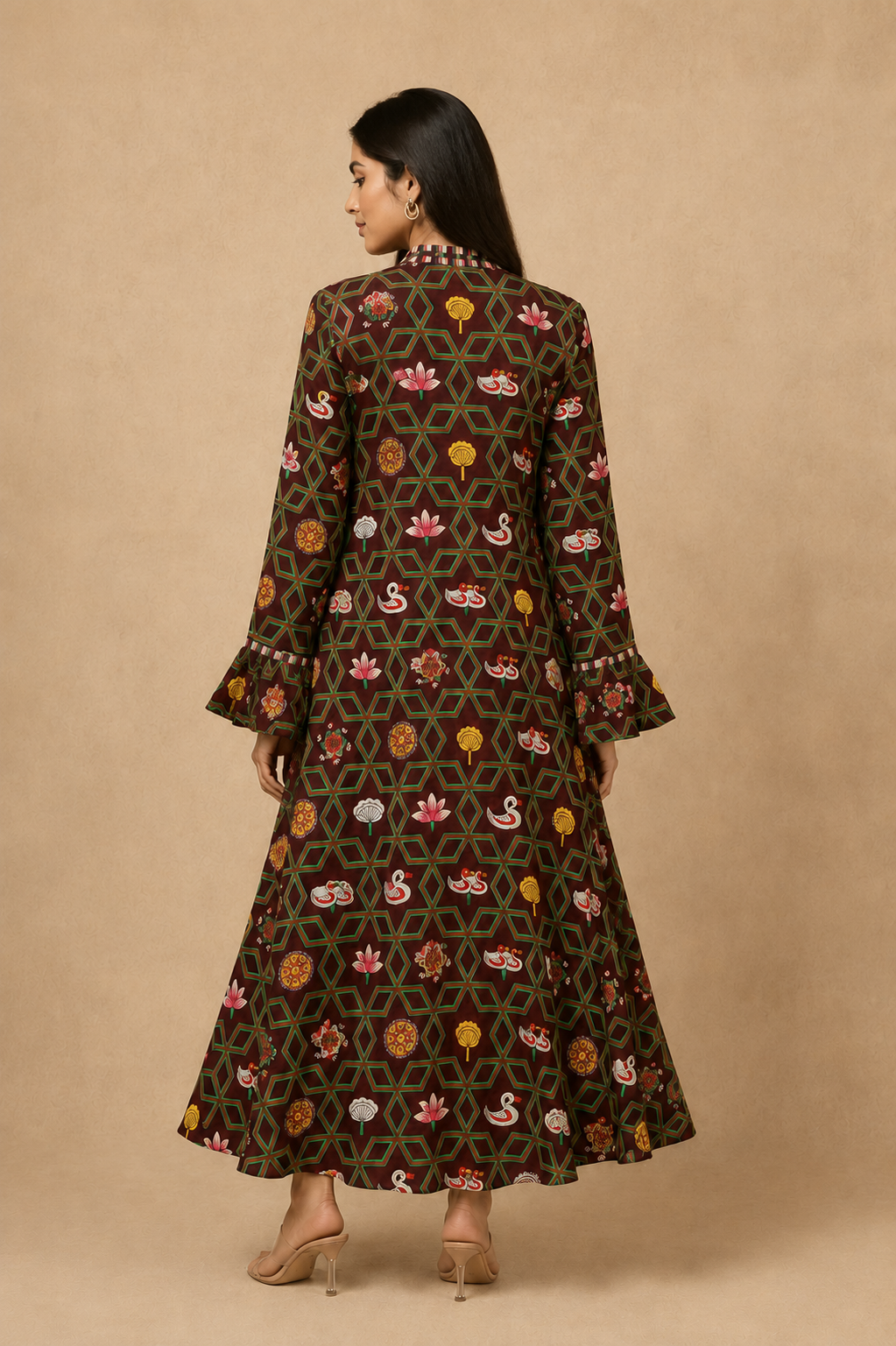 Bundi Brown Front Button Kurta / Dress