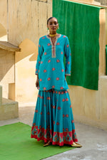 Jantar Mantar Turquoise Sharara set