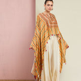 Morbagh Yellow Tribal Cape Set