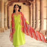 Tijara Cape & Baradari Kurta With Pants