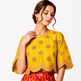 Bundi Printed Embrodiered Red Zaal Lehenga Set
