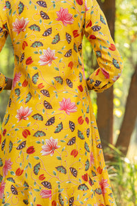 Printed Yellow Zaal Boho Dress
