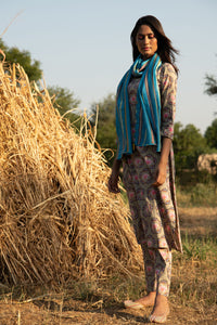KAMAL BUTA BEIGE STRAIGHT KURTA