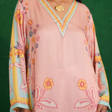 Butterfly Pink Poncho Set