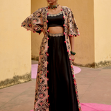 Jantar Mantar Embroidered Surajmukhi Cape Skirt Set