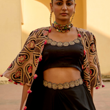 Jantar Mantar Embroidered Surajmukhi Cape Skirt Set