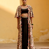 Jantar Mantar Embroidered Surajmukhi Cape Skirt Set