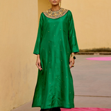 Jantar Mantar Emerald Embroidered Kurta Set