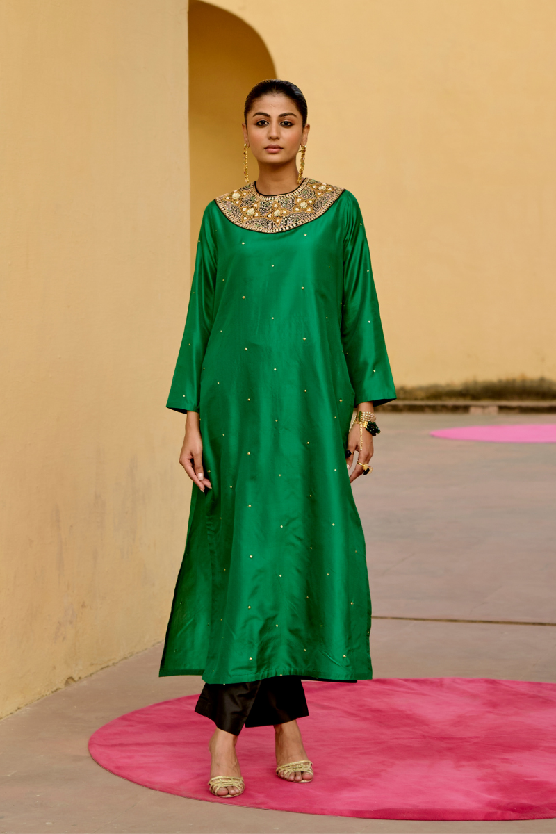 Jantar Mantar Emerald Chintz Kurta Set