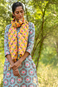 KAMAL BUTA GREY STRAIGHT KURTA
