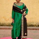 Jantar Mantar Emerald Embroidered Kurta Set