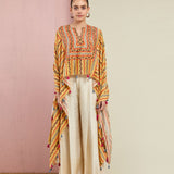 Morbagh Yellow Tribal Cape Set