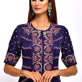 Moriya Embroidered Kurta With Dhoti Pants