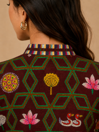 Bundi Brown Front Button Kurta / Dress