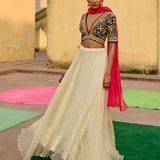 Embroidered Chand Lehenga Set