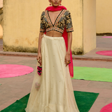 Embroidered Chand Lehenga Set