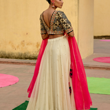Embroidered Chand Lehenga Set