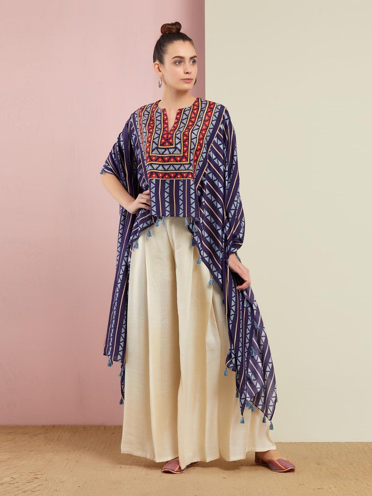 Morbagh Tribal Blue Cape Set