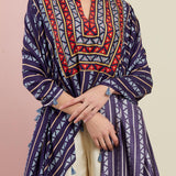 Morbagh Tribal Blue Cape Set