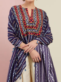 Morbagh Tribal Blue Cape Set