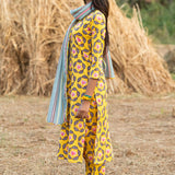 Printed Buta Yellow Straight Kurta