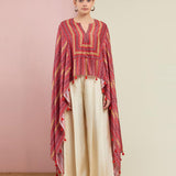 Morbagh Tribal Rose Pink Tribal Cape Set