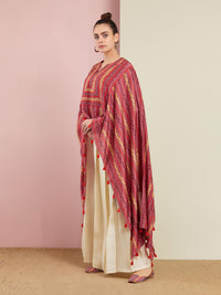 Morbagh Tribal Rose Pink Tribal Cape Set