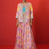 Butterfly Multi Lehenga with Jacket Set
