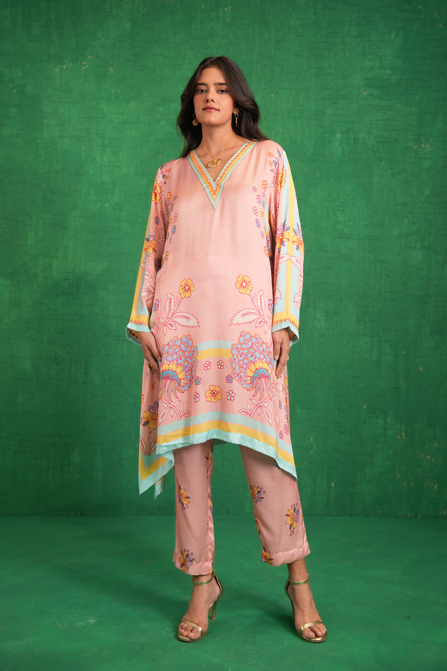 Buy Butterfly Pink Poncho Set Online