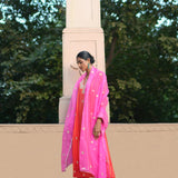 Scarlet Printed Embroidered Kurta Set