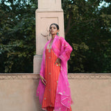 Scarlet Printed Embroidered Kurta Set