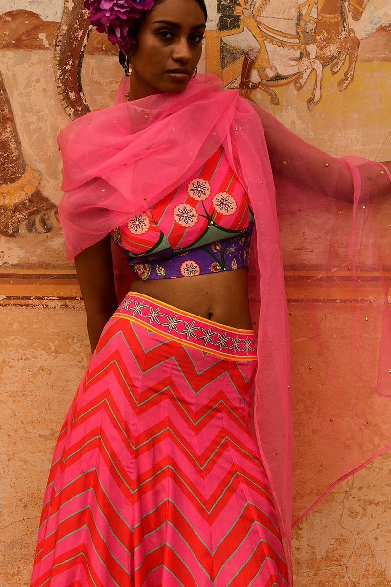 Mastani Silk & Organza Lehenga With Dupatta