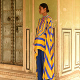 Blue Rani Cape Set