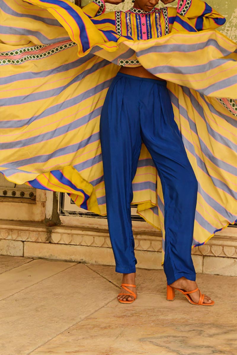 Blue Rani Cape Set