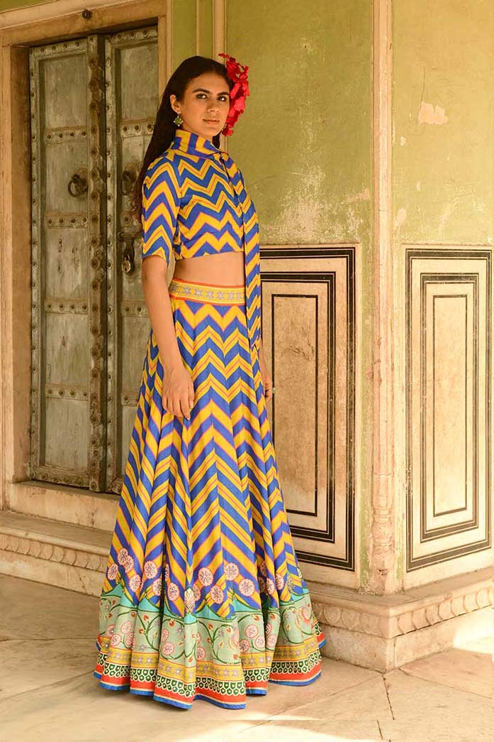 Blue Mastani Lehenga Set