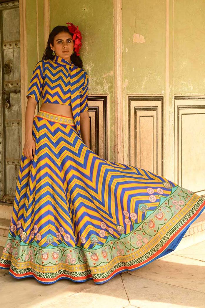 Blue Mastani Lehenga Set