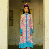 Pink Kevda Silk Kurta Set