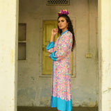 Pink Kevda Silk Kurta Set