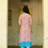 Pink Kevda Silk Kurta Set