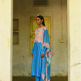 Champa Blue Kurta Set With Dupatta