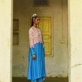 Champa Blue Kurta Set With Dupatta