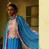 Champa Blue Kurta Set With Dupatta