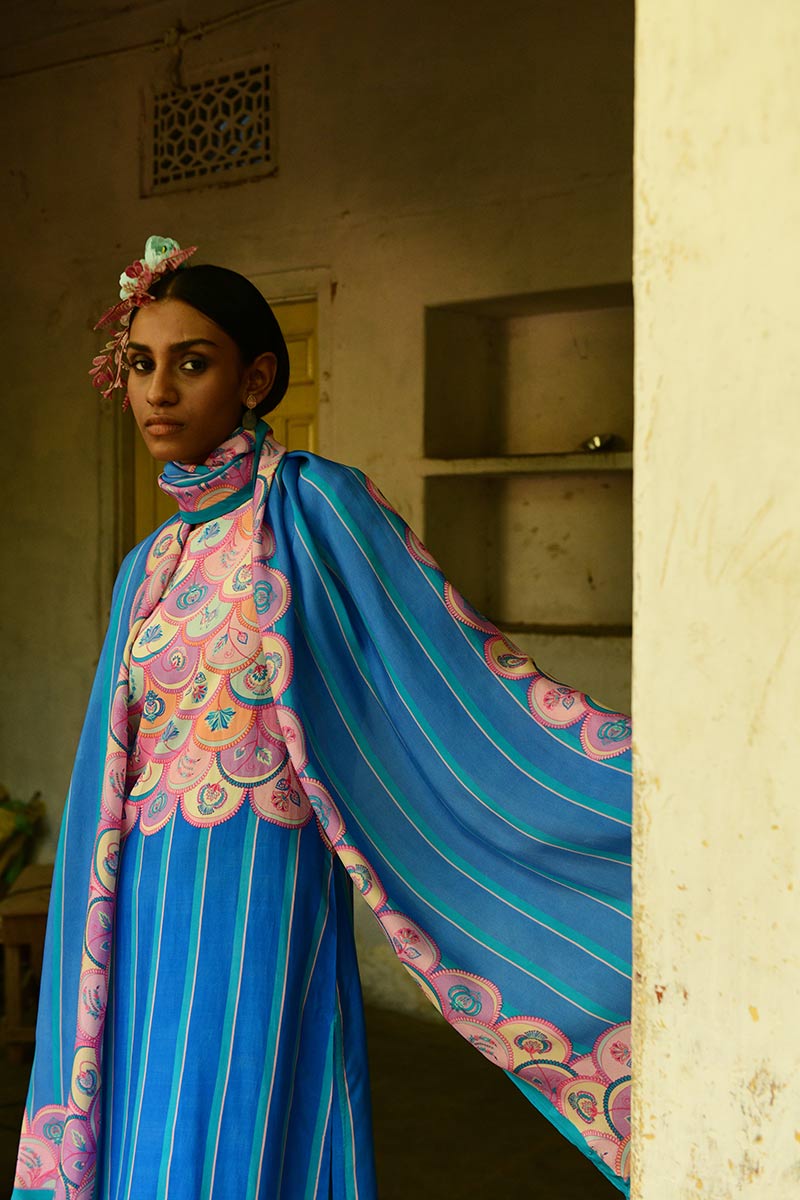 Champa Blue Kurta With Pants