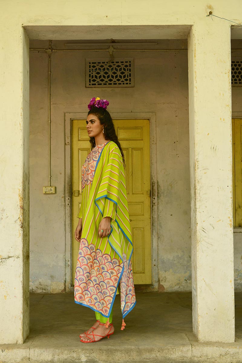 Champa Green Kurta With Pants