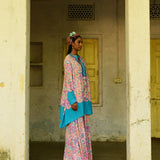 Pink Embroidered Silk Mogra Sharara Set