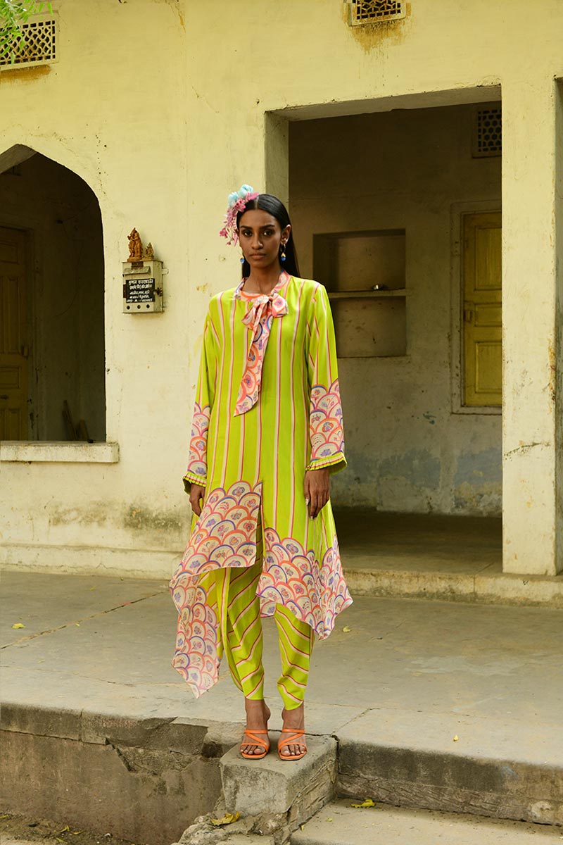 Khus Tunic And Dhoti Pant Set