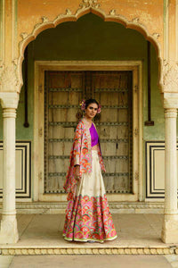 Nargis Lehenga Set With Cape
