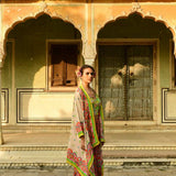 Lata Cape And Crop Top With Pansy Sharara