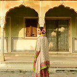 Lata Cape And Crop Top With Pansy Sharara